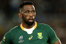 Siya Kolisi (captain) of South Africa during the Rugby World Cup Pool B match between New Zealand and South African at the International Stadium Yokohama,Yokohama City September 21 2019 (Mandatory Byline Steve Haag Sports Hollywoodbets)