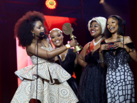 15/10/2022.  Gigi Lamayne delivers her acceptance speech after winning the Rap/Hip Hop Artist of the Year award during the inaugural Basadi in Music Awards that were held at Gallagher Convention Centre in Midrand

Picture: Basadi Awards