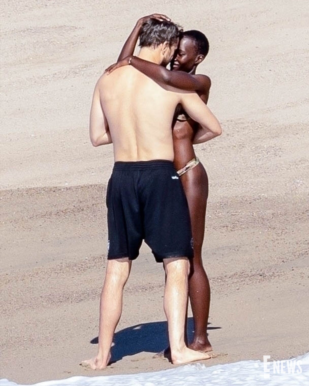 Lupita Nyong'o and Boyfriend Joshua Jackson Display PDA on Vacation