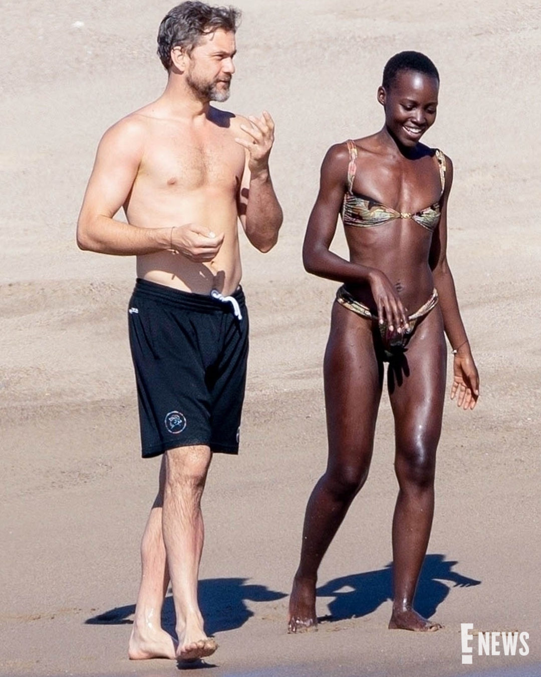 Lupita Nyong'o and Boyfriend Joshua Jackson Display PDA on Vacation