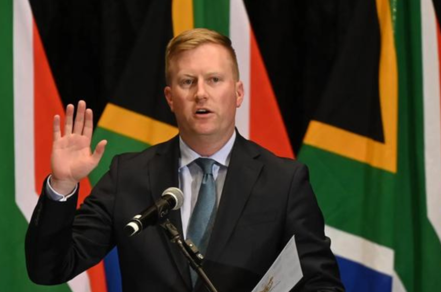 Dean Macpherson durinf the Swearing Ceremony